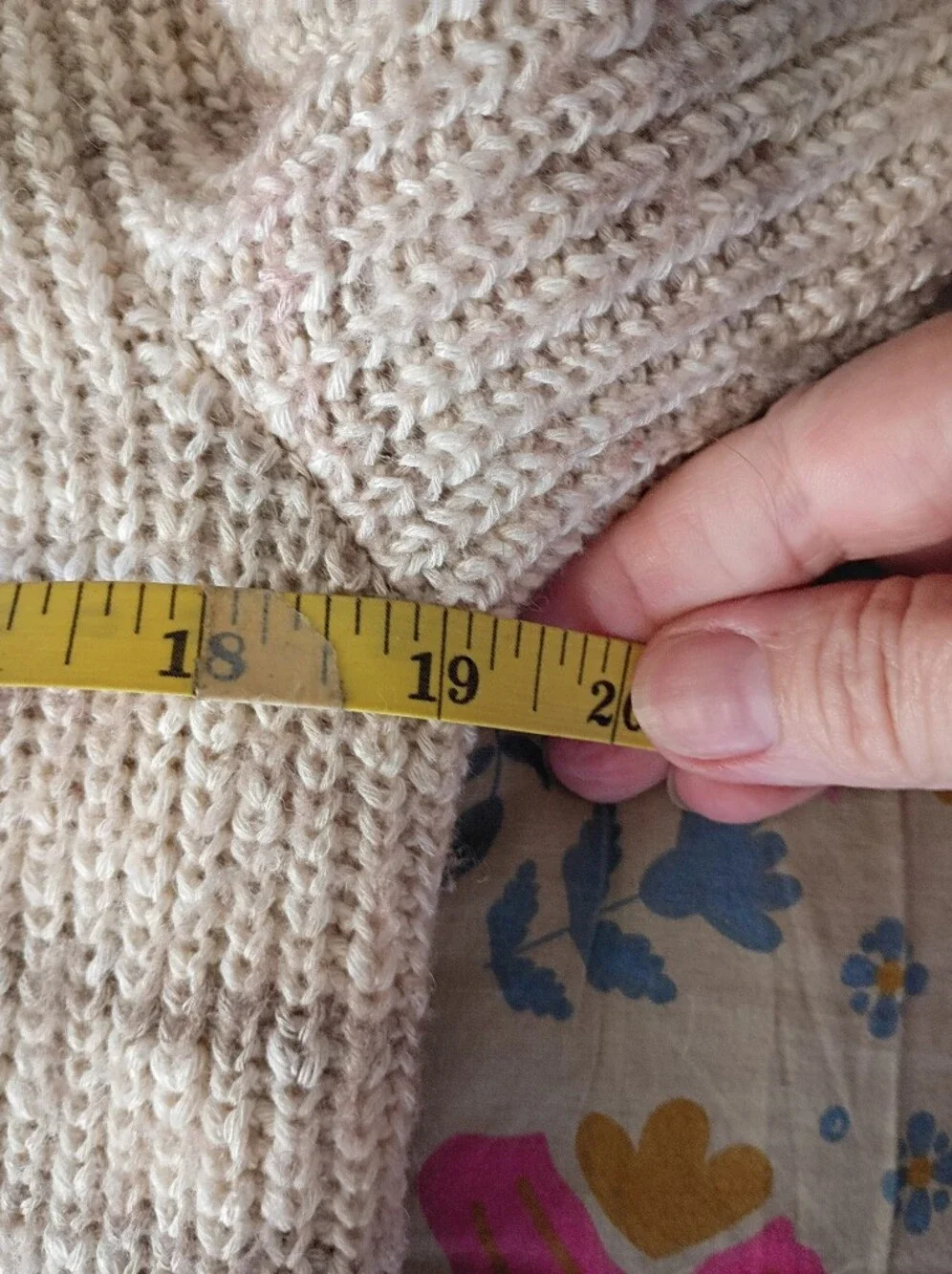 Jjill Pure Jill Women’s Open-Front Long Knit Cardigan Sweater - Cream And Mauve - Picture 4 of 5